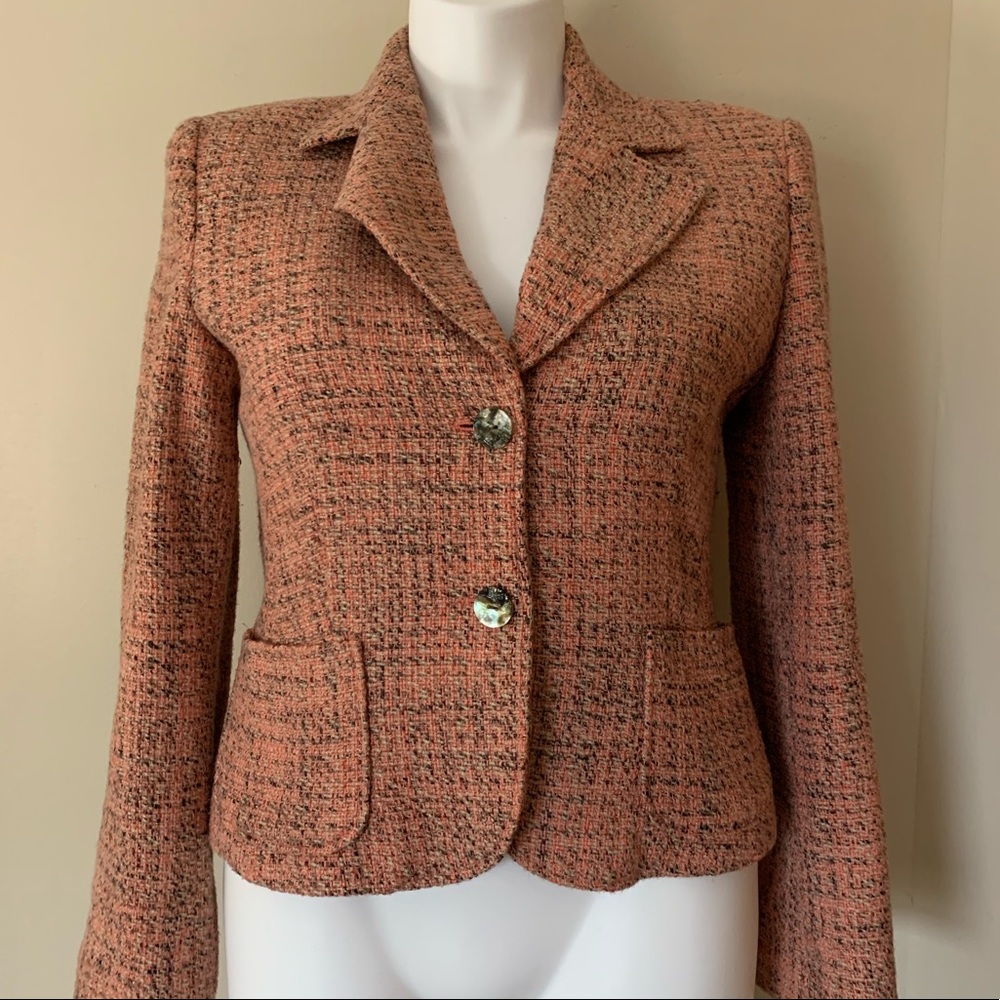 NWOT Axcess Salmon Tweed Jacket size 14
